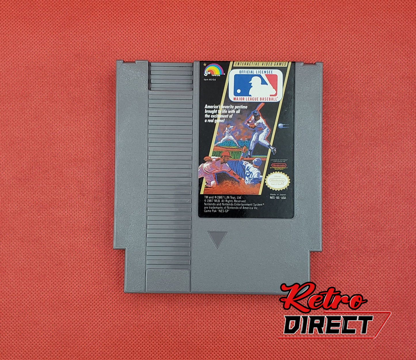 Propre ! Testé ! Cartouche Nintendo NES originale de la Ligue majeure de baseball MLB uniquement