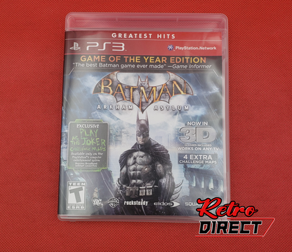 Clean! Authentic! Tested! Batman Arkham Asylum GoTY Original PlayStation 3 Game