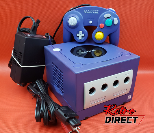 Official Nintendo GameCube Console Pak Indigo - Tested & Fully Functional